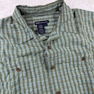 5.11 Tactical Men Large Green Plaid Short Sleeve CCW Breakaway Button Down Shirt